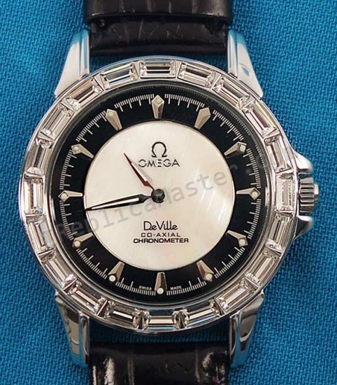 Omega De Ville Co-Axial Diamonds Replik Uhr