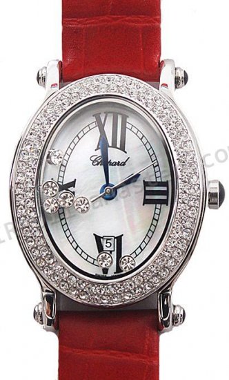 Chopard Diamantes Fecha Feliz Réplica Reloj - Haga click en la imagen para cerrar