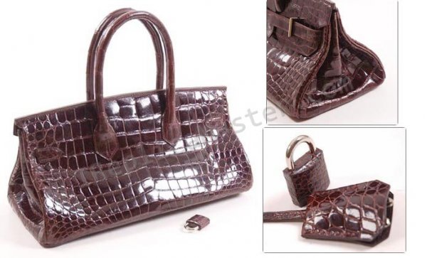 Hermes Shoulder Birkin Crocodile Replica Handbag Replica - Click Image to Close
