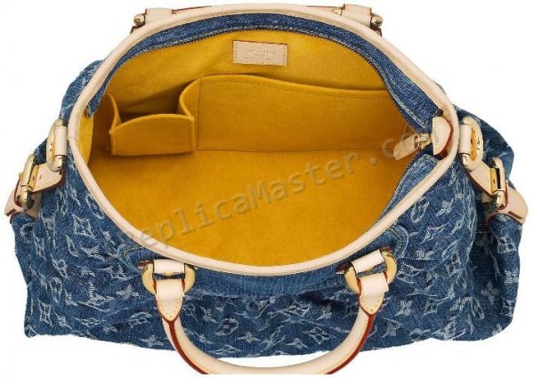 Louis Vuitton Monogram Denim Neo Cabby mm blaue Handtasche M9535 Replik