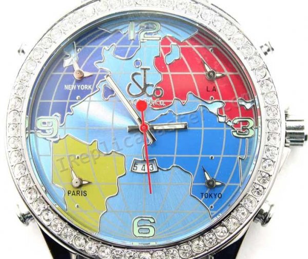 Jacob & Co cinco zonas horarias El mundo es tuyo Mira Réplica Reloj