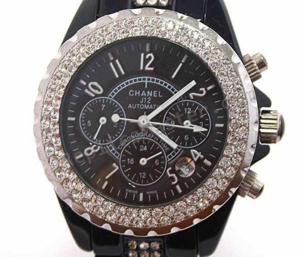 Chanel J12 de diamantes braclet Réplica Reloj