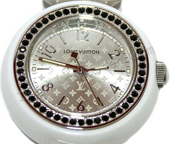 Louis Vuitton Tambor Cuarzo Diamantes Réplica Reloj