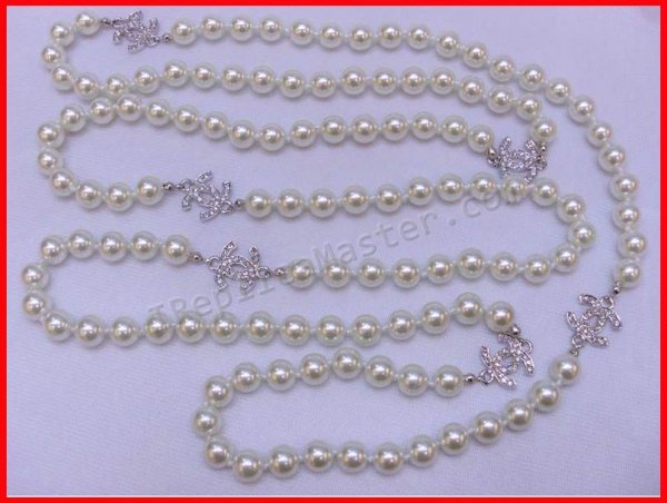 Chanel Blanc Collier de perles Réplique