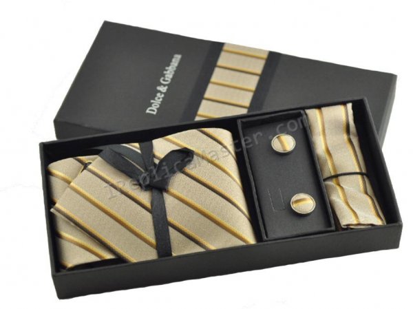 Dolce Gabbana et cravate et boutons de manchettes jeu de réplica Réplique