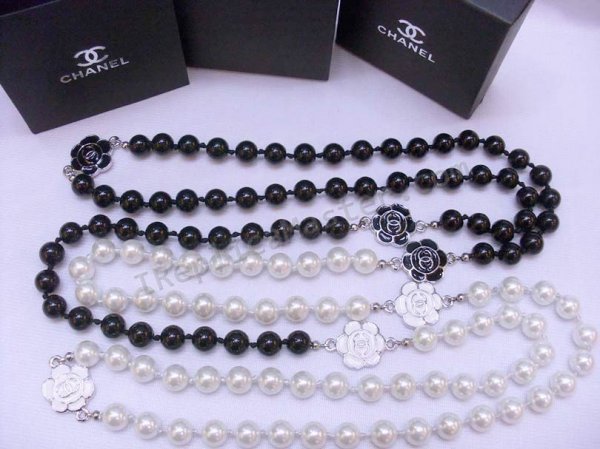 Chanel blanc collier de perles Réplique