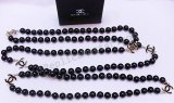 Chanel noir collier de perles Réplique