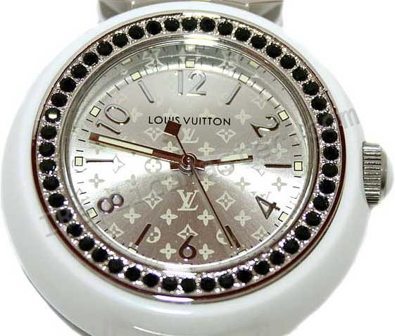 Louis Vuitton Tambour Quartz Diamonds Replica Watch