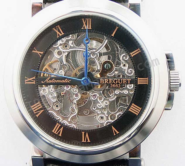 Breguet морской Смотреть Реплика Скелет - закрыть