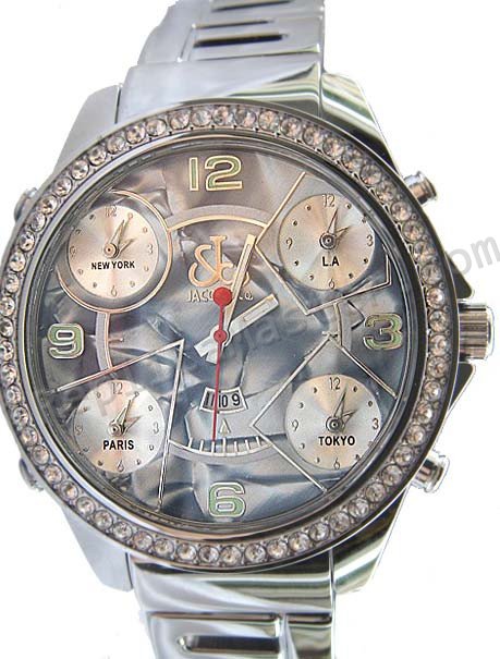 Jacob & Co Tamaño Zona Cinco Tiempo Completo, braclet acero repl Réplica Reloj - Haga click en la imagen para cerrar