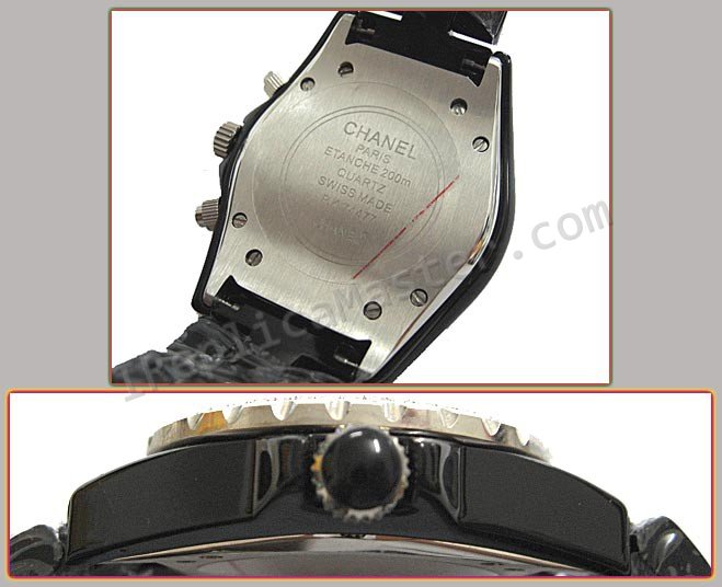 シャネルJ12クロノグラフダイヤモンド、リアルセラミックケースとBraclet - ウインドウを閉じる