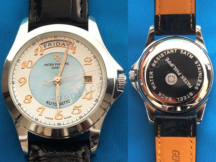 Patek Philippe Calatrava Fecha Día Réplica Reloj - Haga click en la imagen para cerrar