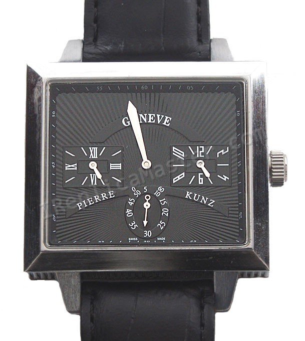 Pierre Kunz Caree Big Hand Minute Watch GMT Réplique Montre - Cliquez sur l'image pour la fermer