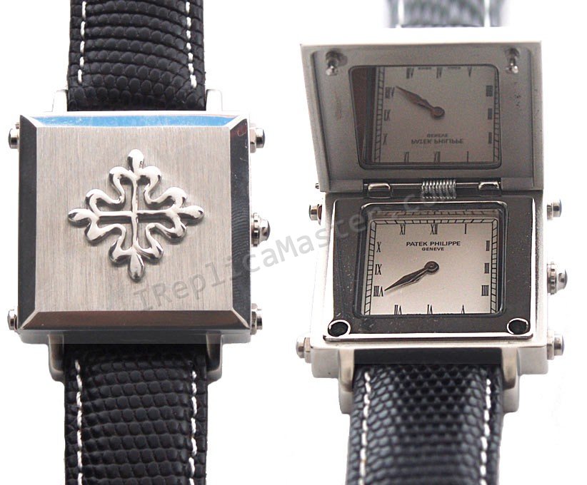 Patek Philippe de apertura frontal Cubierta Réplica Reloj - Haga click en la imagen para cerrar
