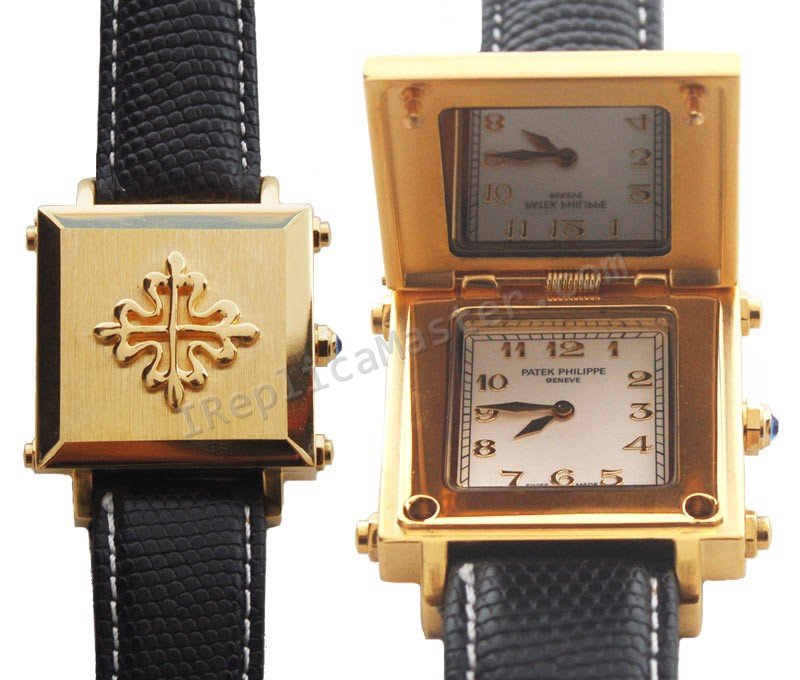 Patek Philippe de apertura frontal Cubierta Réplica Reloj - Haga click en la imagen para cerrar