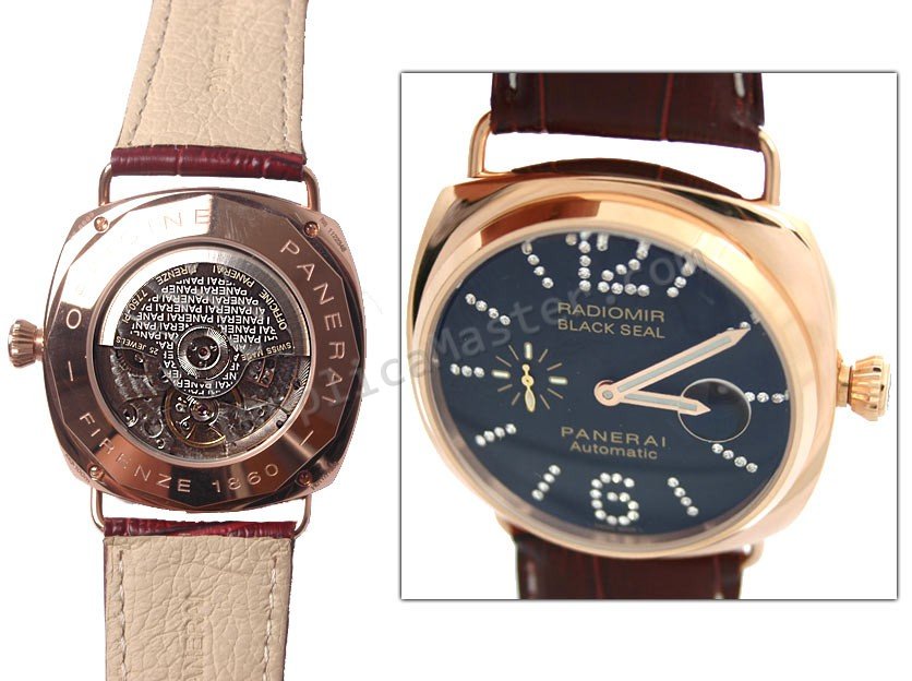 Officine Panerai Black Seal Diamonds Limited Edition Replik Uhr - zum Schließen ins Bild klicken