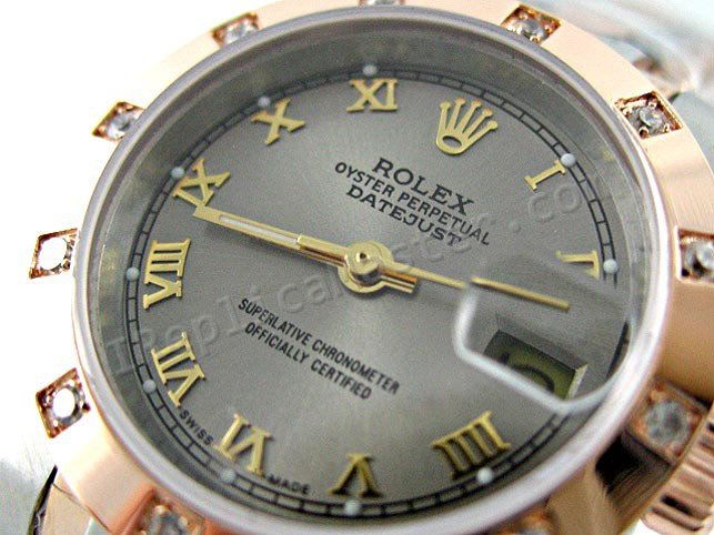 Rolex Oyster Perpetual DateJust Ladies Swiss Replica Watch - Click Image to Close