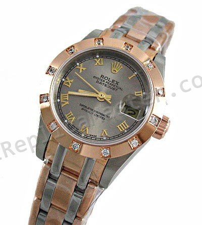 Rolex Oyster Perpetual DateJust Ladies Swiss Replica Watch - Click Image to Close