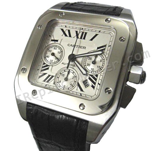 Cartier Santos 100 Chronograph Suisse Réplique - Cliquez sur l'image pour la fermer