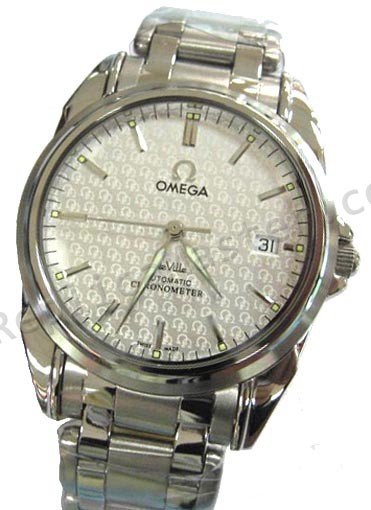 Omega DeVille Co-Axial Swiss Replica Watch - Click Image to Close