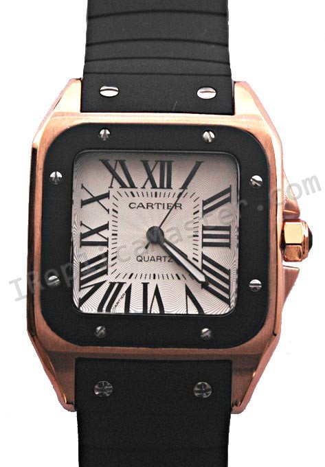 Cartier Santos 100, reloj réplica de tamaño mediano Réplica Reloj - Haga click en la imagen para cerrar