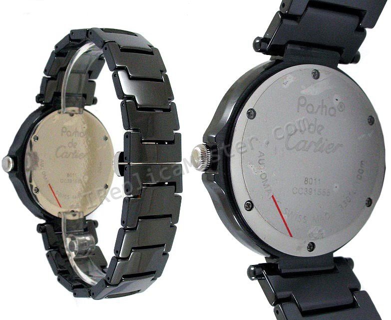 Cartier Pasha dati reali di ceramica Case e Braclet, di piccola - Clicca l'immagine per chiudere