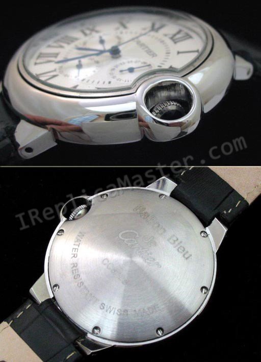 Cartier Ballon Bleu de Cartier Datograph, groß Replik Uhr - zum Schließen ins Bild klicken