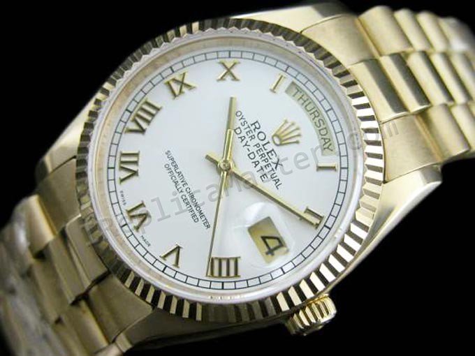 Rolex Oyster Día Perpetuo-Date Reloj Suizo Réplica - Haga click en la imagen para cerrar