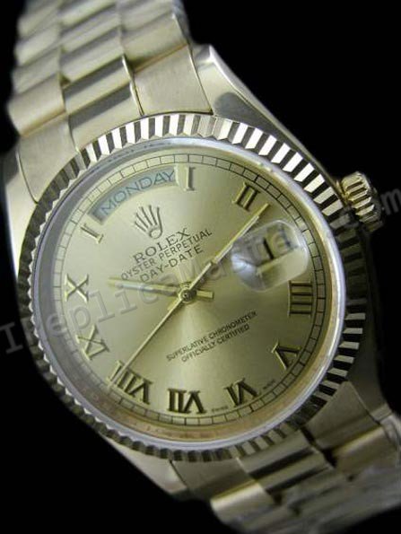 Rolex Oyster Día Perpetuo-Date Reloj Suizo Réplica - Haga click en la imagen para cerrar