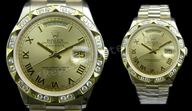 Rolex Oyster Día Perpetuo-Date Reloj Suizo Réplica - Haga click en la imagen para cerrar