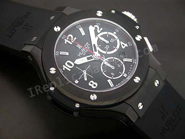 Hublot Big Bang Chronograph PVD Movment Suíça Black Suíço Réplica Relógio  Clique na imagem para fechar