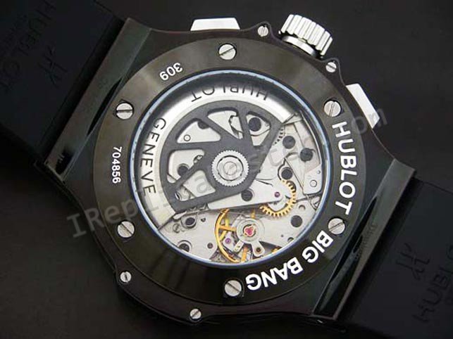 Hublot Big Bang Chronograph Black PVD Swiss Movement Schweizer Replik Uhr - zum Schließen ins Bild klicken