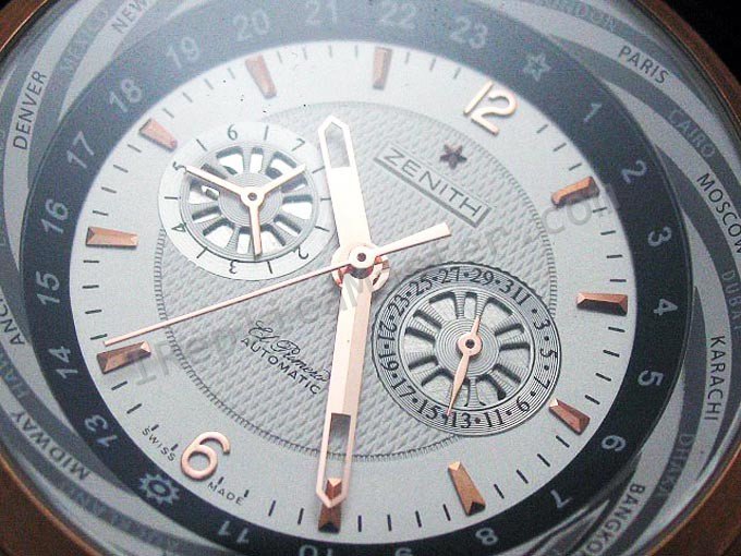 Viajero Zenith Class Elite de múltiples ciudadess reloje Réplica Reloj - Haga click en la imagen para cerrar