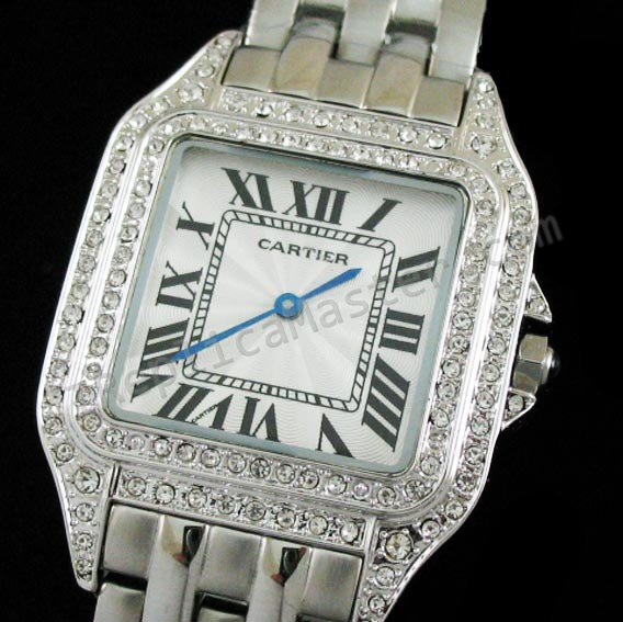 Cartier Santos Demoiselle Schmuck Replik Uhr - zum Schließen ins Bild klicken