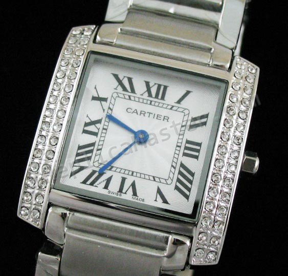 Cartier Tank Francaise Joyería Réplica Reloj - Haga click en la imagen para cerrar