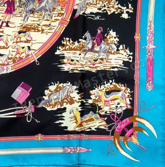 Hermes Carre 70 No cachecol de seda Vintage