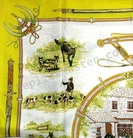 Hermes Carre 70 In Vintage Silk Scarf Replica