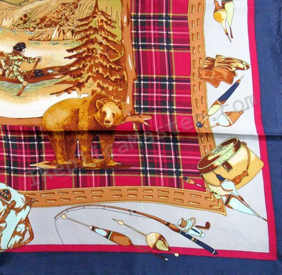 Hermes Carre 70 In Vintage Silk Scarf Replica