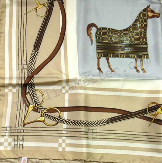 Hermes Carre 70 In Vintage Silk Scarf Replica