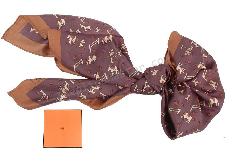 Hermes Carre 70 In Vintage Silk Scarf Replica - Click Image to Close