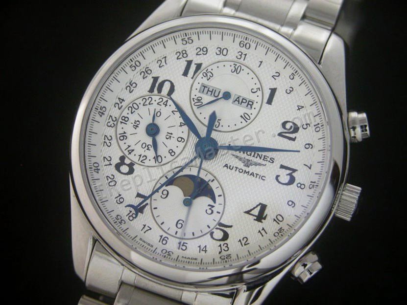 Longines Master Collection Moonphase Chronograph Swiss Replica Watch - Click Image to Close