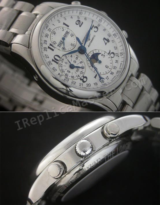 Longines Master Collection Moonphase Chronograph Swiss Replica Watch - Click Image to Close