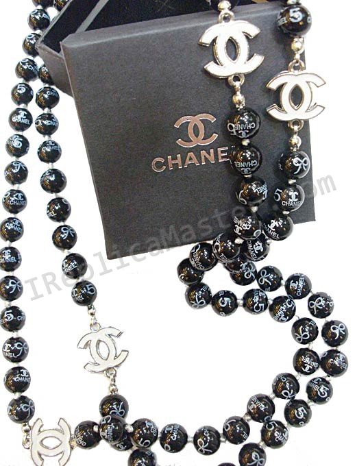 Chanel Necklace Black Pearl Real Réplica  Clique na imagem para fechar