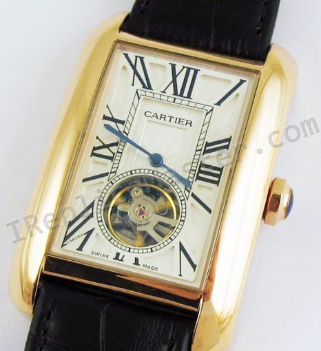 Tank Américaine Cartier Watch Tourbillon Réplique Montre - Cliquez sur l'image pour la fermer