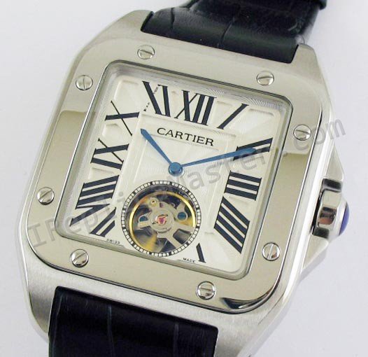 Cartier Santos 100 Tourbillon Réplica Reloj - Haga click en la imagen para cerrar