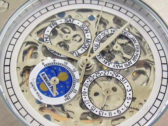 Audemars Piguet Perpetual Calendar Royal Oak Skeleton Replica Watch - Click Image to Close