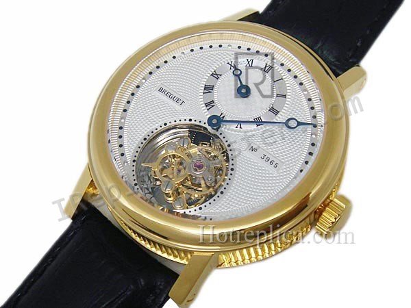 Breguet Tourbillon Salmón Regulatuer Jubileo Real Reloj Suizo Réplica - Haga click en la imagen para cerrar