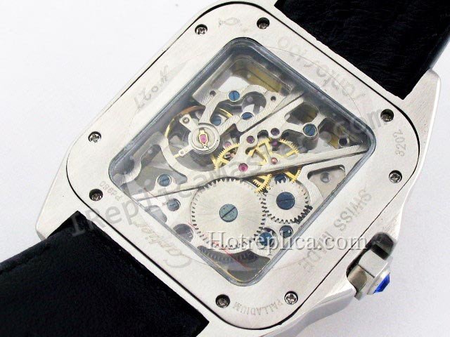 Cartier Santos 100 Squelette Replica Watch - Click Image to Close