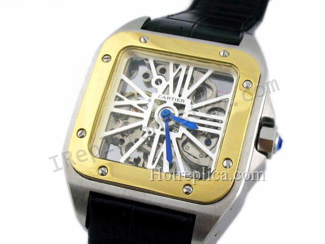 Cartier Santos 100 Squelette Replica Watch - Click Image to Close