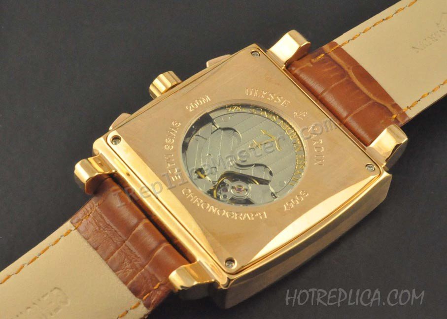 Ulysse Nardin Quadrato Dual Time GMT Watch Datograph Réplique Montre - Cliquez sur l'image pour la fermer